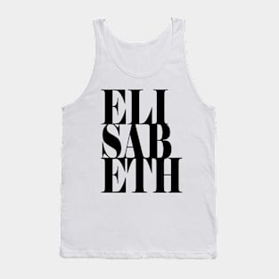 Elisabeth Girls Name Bold Font Tank Top